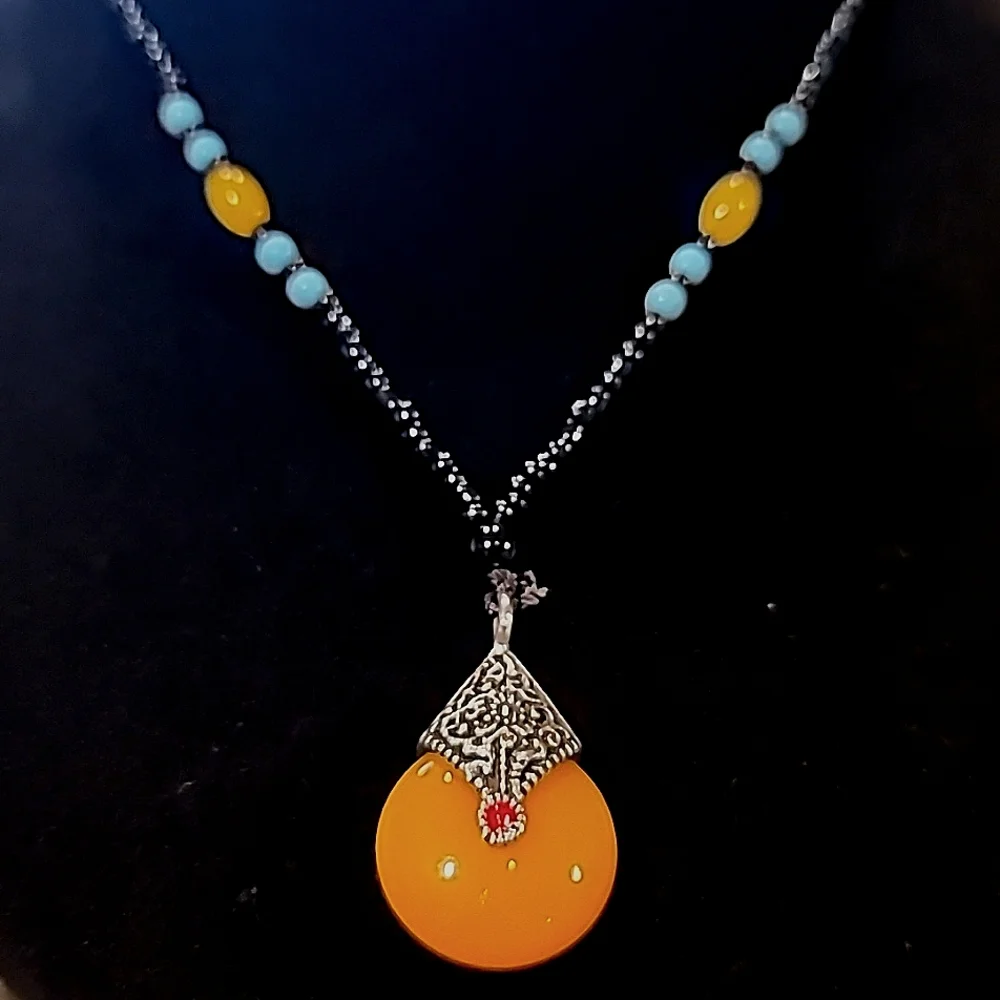🎁 Boho Inspired Reversible Beaded Necklace - Picture 1 of 4